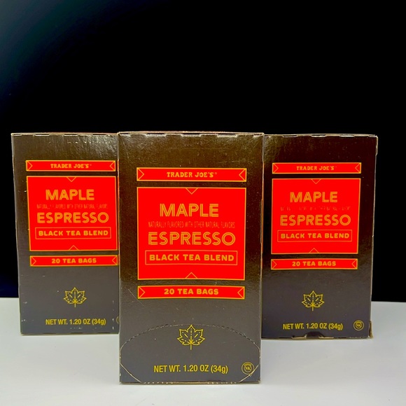 Trader Joes Kitchen Trader Joes Maple Espresso Black Tea Blend 2 Tea Bags Per Box I Ship